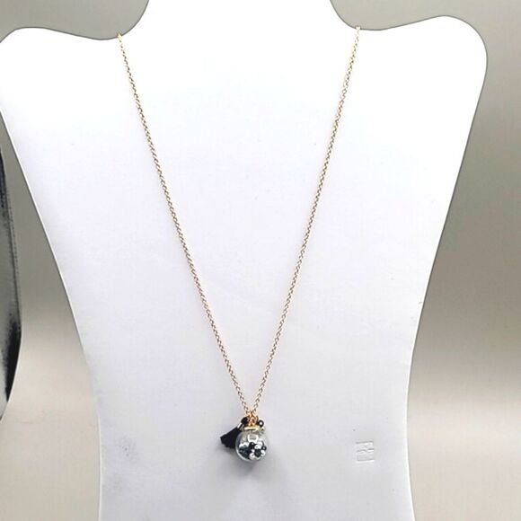 Taramanda Necklace & Earring Set, Gold, Clear Ball with Beads, Tassel, NWOT - Picture 2 of 7